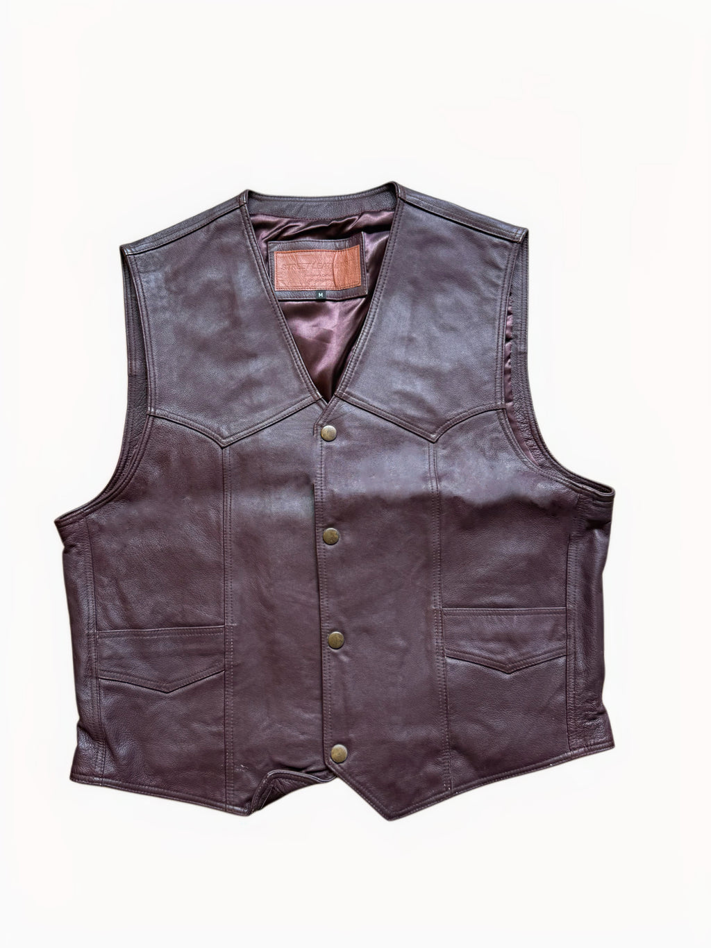 Burgundy Leather Vest