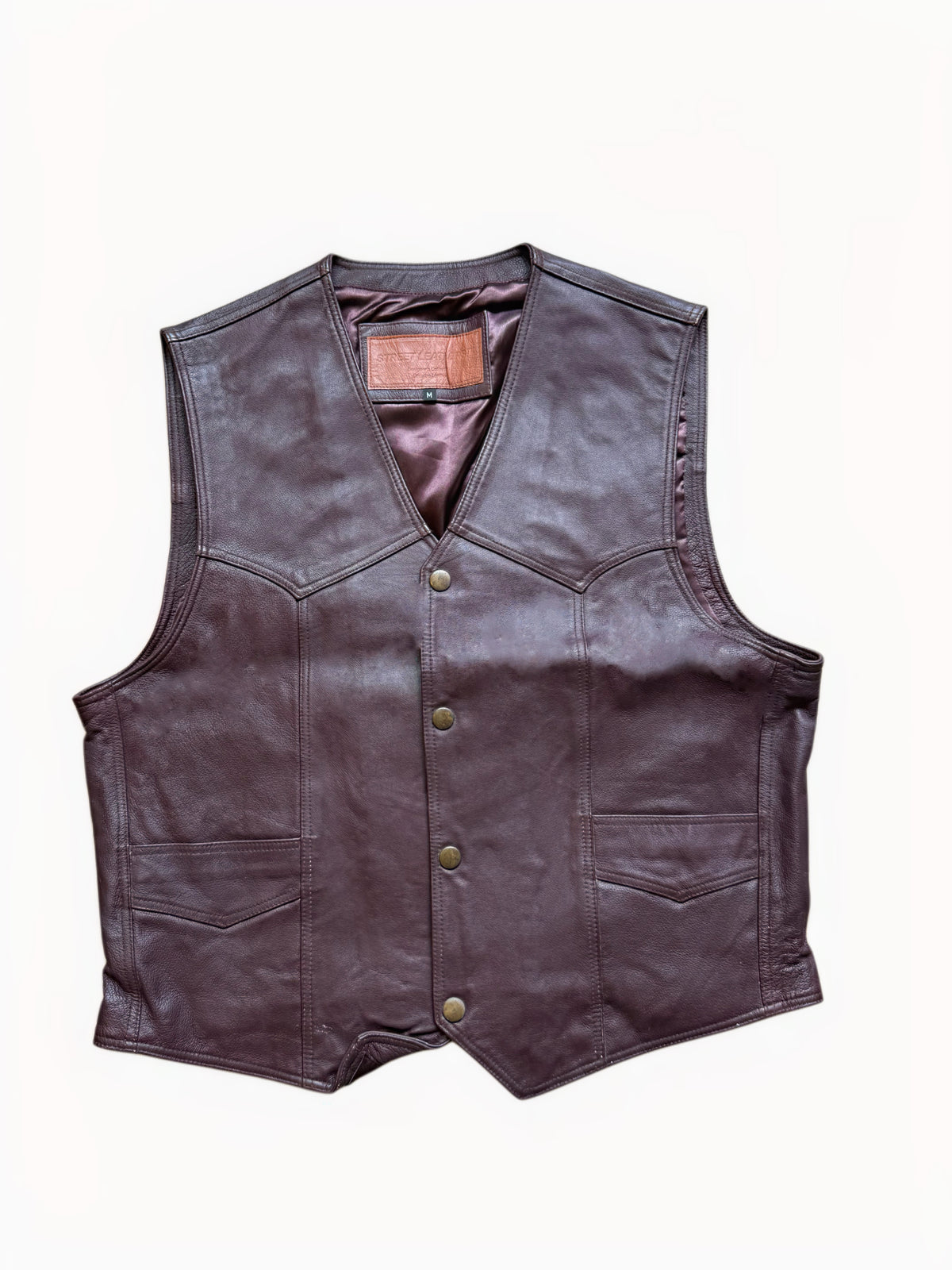 Burgundy Leather Vest