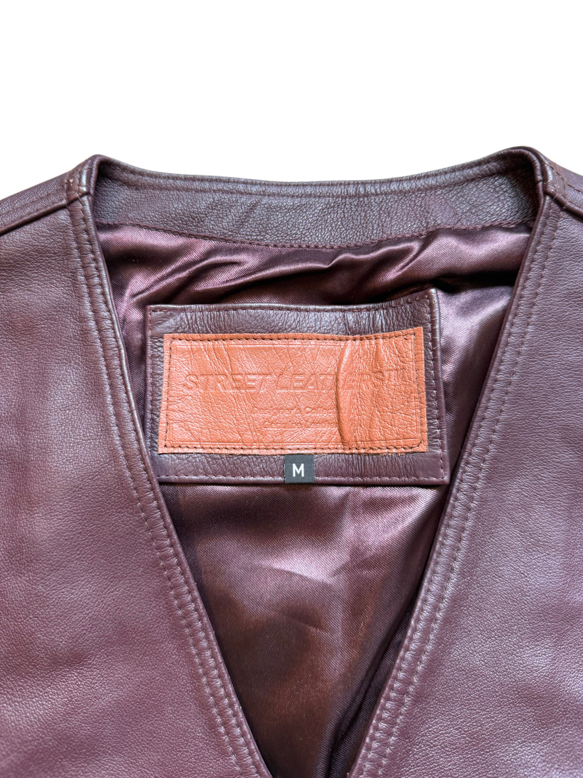 Burgundy Leather Vest